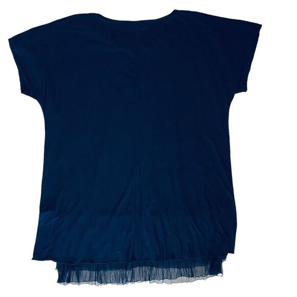 NEW La Mouette Plus Dress Blue Teal Laser Cut-Outs Tulle Layers 56(US: 30W) - Picture 8 of 16